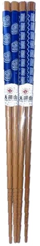 Sumpit kayu gading 4 pcs corak warna biru