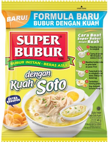 Bubur Instan dengan Kuah Soto Bubur Instan dengan Kuah Soto