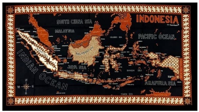 Kain Batik Peta Indonesia 110x60cm
